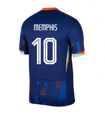 Países Bajos Memphis Depay #10 Segunda Equipación Eurocopa 2024 Manga Corta